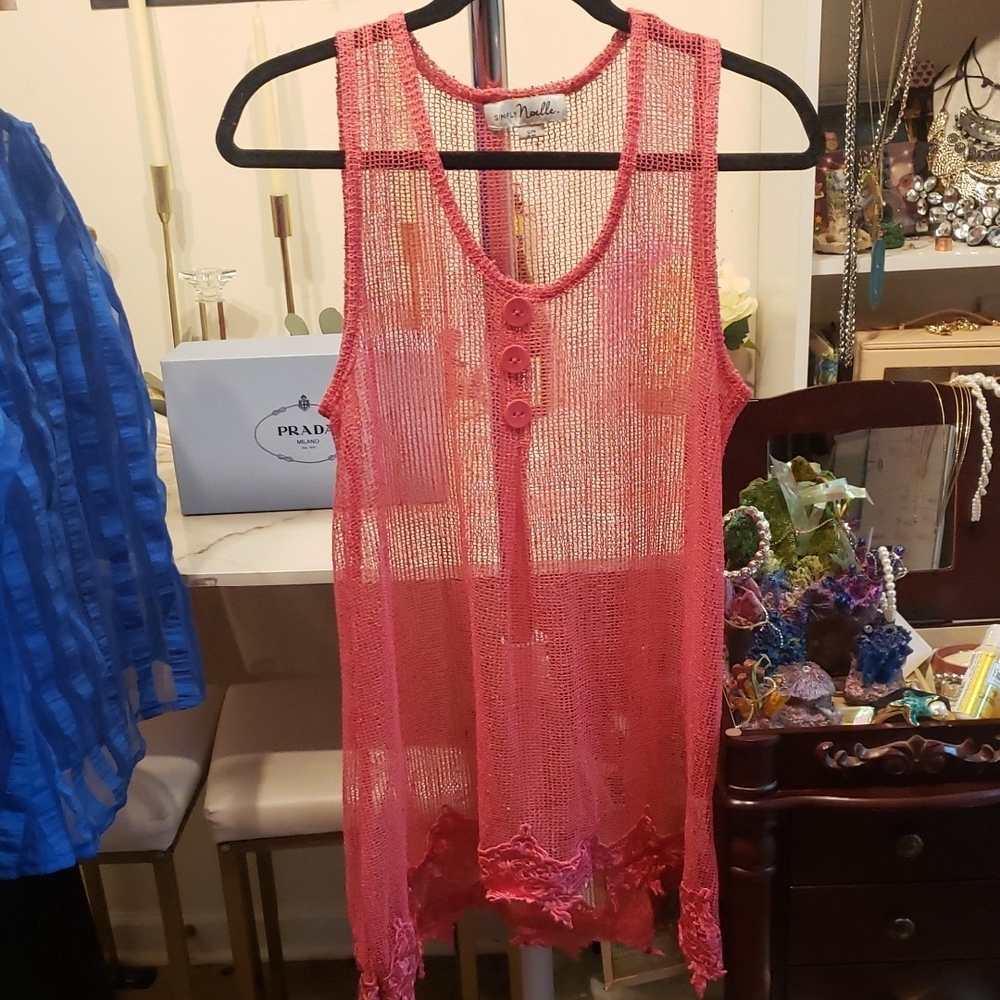 Simply Noelle Pink Mesh Overall